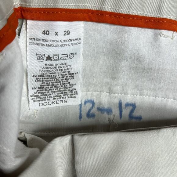 DOCKERS Khaki Flat Front Casual Pants Men’s - Picture 3 of 9